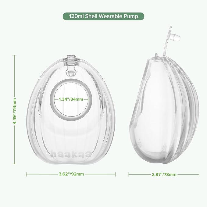 haakaa Wearable Shell Breast Pump 2-in-1 Hands-Free & Passive Silicone Milk - Image 6