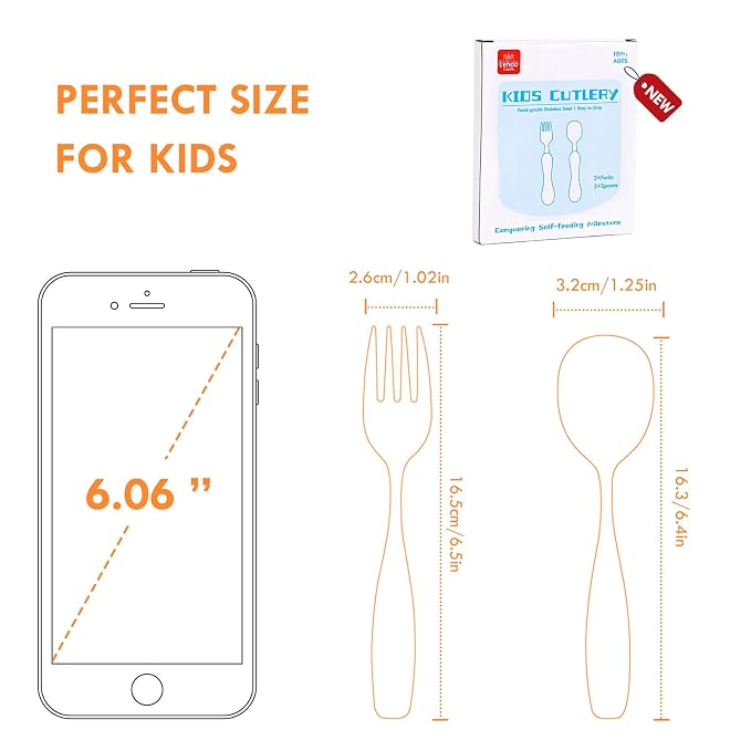 Lehoo Castle 6 Pieces Toddler Utensils, Kids Silverware - Image 8