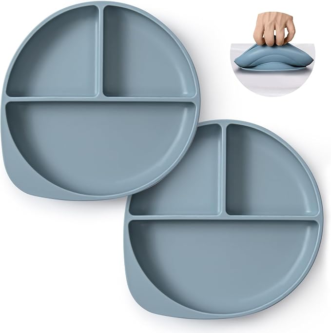 Silicone Baby Feeding Set Plates Set by WiLLBEttER