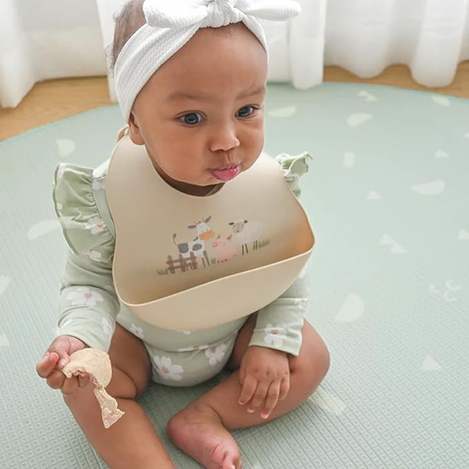 Baby Silicone Bibs 2 Sets Baby Bibs - Image 6