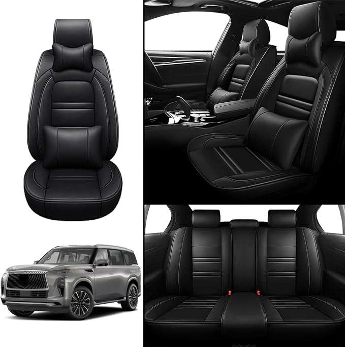 Car Seat Covers for Infiniti qx80 2014-2025 | 5-Seats Seat Covers, Waterproof - Image 2