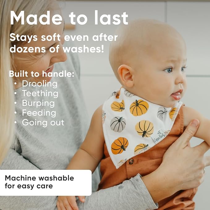 Copper Pearl 4 Pack Soft Cotton Baby Bibs - Image 3