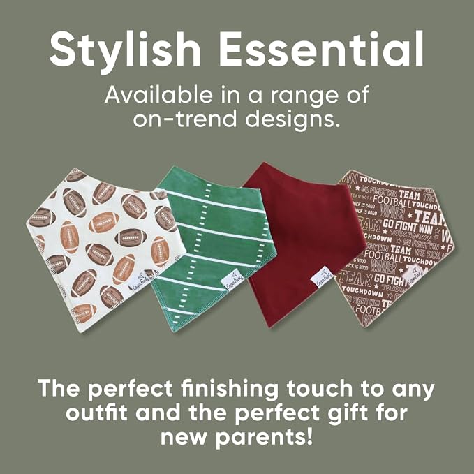 Copper Pearl 4 Pack Soft Cotton Baby Bibs - Image 6