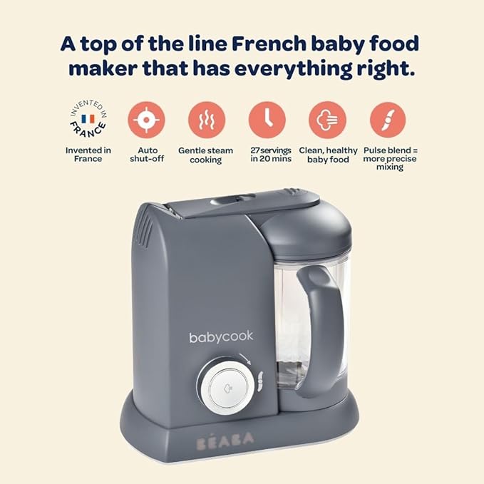 BEABA Babycook Solo 4 in 1 Baby Food Maker, Puree Steamer and Blender - Image 2