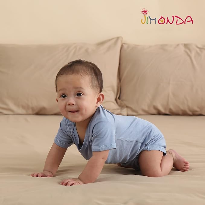 Jimonda Baby Bodysuits Rayon from Bamboo Short Sleeve Baby Boys Girls Rompers - Image 8