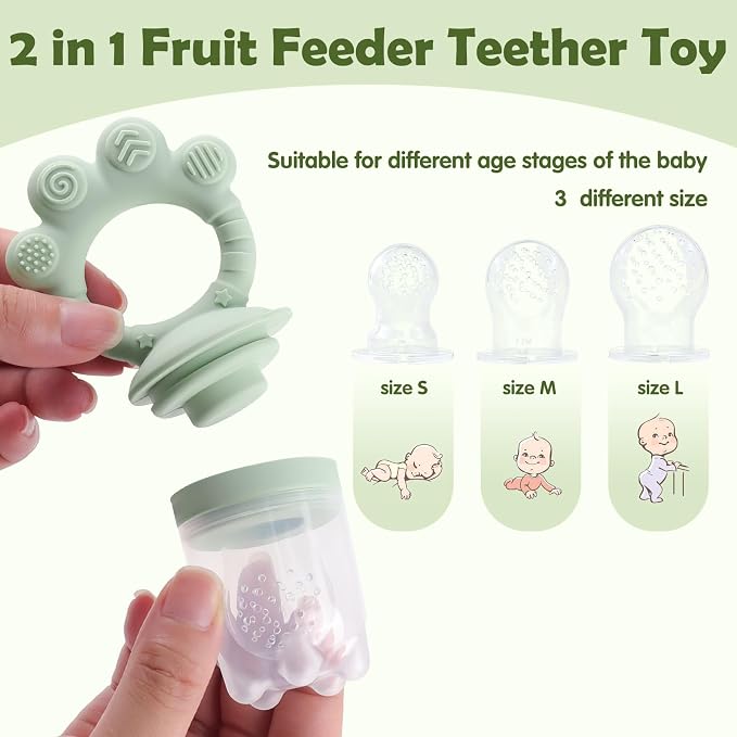 Baby Fruit Food Feeder Set and Teething Toys - Image 3