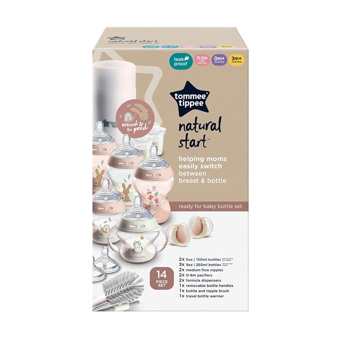 Tommee Tippee Natural Start 14 Piece Baby Bottle, Travel Bottle Warmer & - Image 10