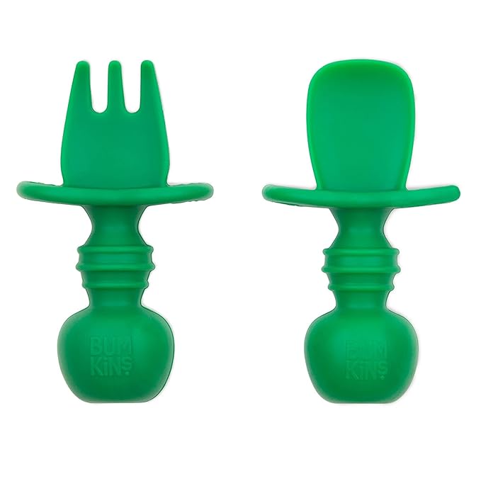 Bumkins Baby Utensils Set, Chewtensils Silicone Spoons by Bumkins