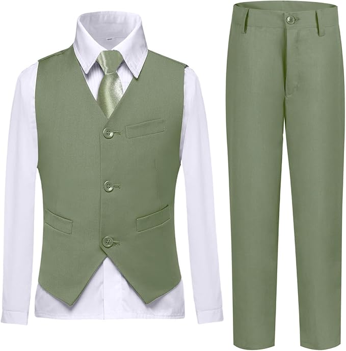 Boys Vest Set Formal Dress Suits Wedding Outfit Dresswear by Lycody