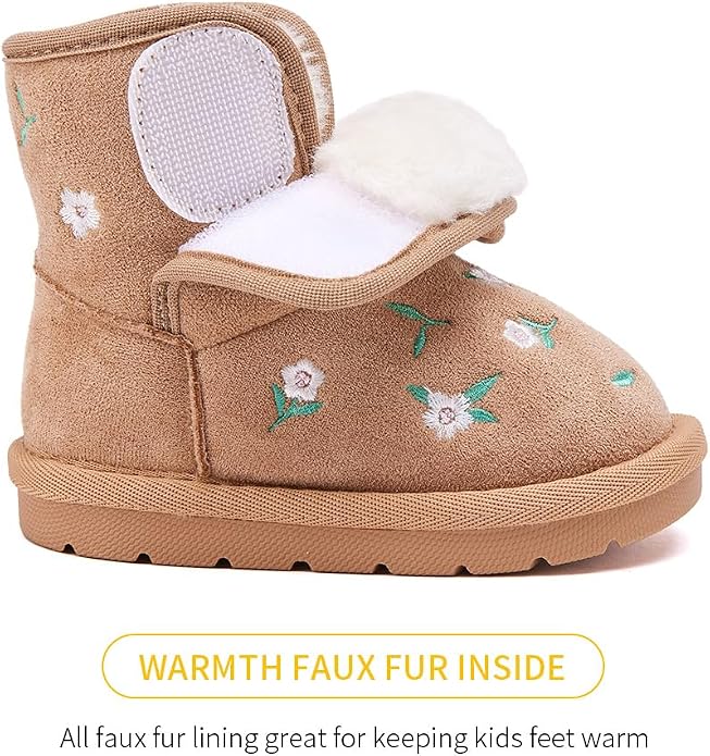 BMCiTYBM Girls Boys Snow Boots Warm Winter Fur Lined Baby Shoes - Image 4