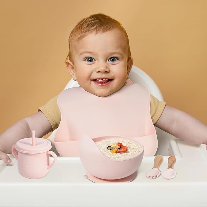 100% Silicone Baby Feeding Set, BPA Free Baby Dishes Set - Image 6