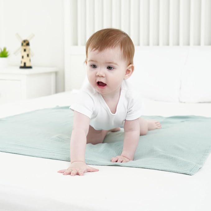 Muslin Swaddle Blankets for Newborns, 2 Pack 100% Cotton Receiving Blankets - Image 2