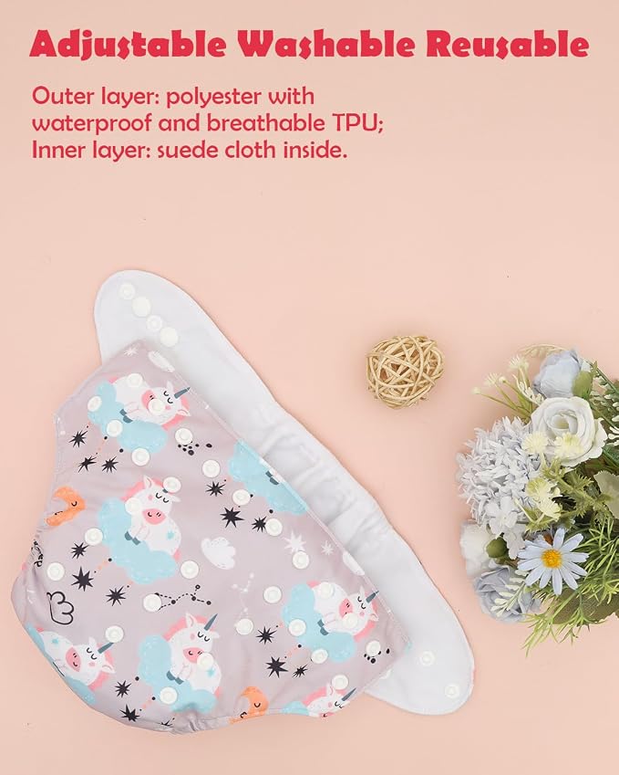 ALVABABY Baby Cloth Diaper 6 Pack - Image 2