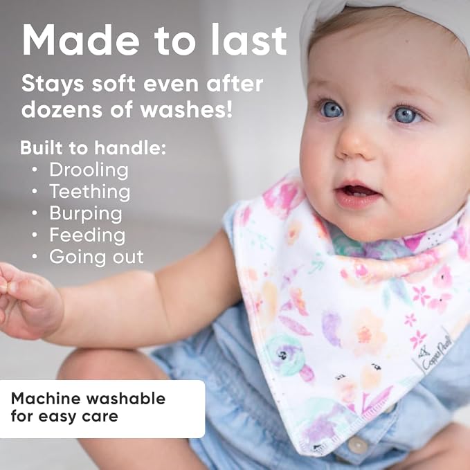 Copper Pearl 4 Pack Soft Cotton Baby Bibs - Image 3