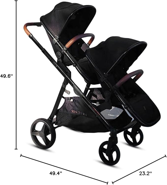 Venice Child Midnight Ventura Single to Double Sit-and-Stand Stroller & 2nd - Image 10