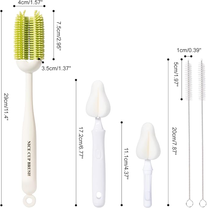 5-in-1 Baby Bottle Brush Kit, Silicone Bottle Brush - Image 7