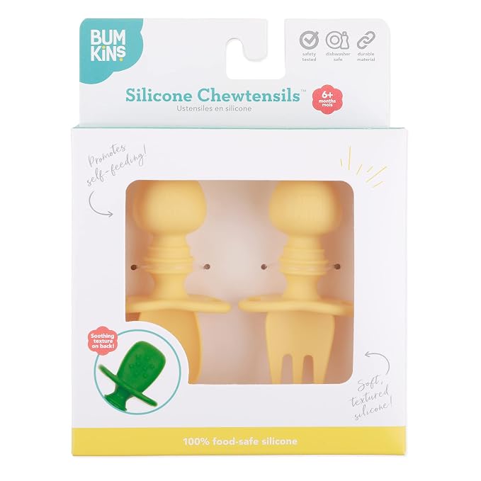Bumkins Baby Utensils Set, Chewtensils Silicone Spoons - Image 7