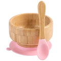 Baby Bamboo Bowls with Suction and Matching Spoon Set, Detachable Silicone by HIBABYMONMENT