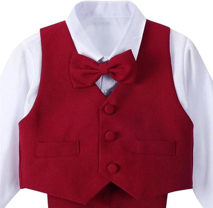 Dressy Daisy Baby Toddler Boy 5 Pcs Set Formal Tuxedo Suits No Tail Wedding - Image 5