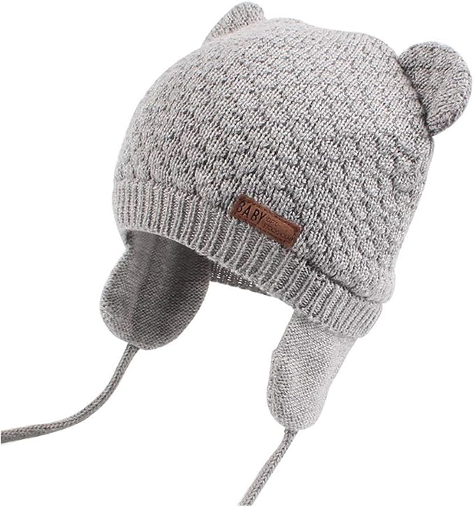 XIAOHAWANG Baby Hat Cute Bear Toddler Earflap Beanie Warm by XIAOHAWANG