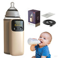 Portable Bottle Warmer, Travel-Friendly, Leak-Proof, Precise Temp-Control & LCD by VVU%26CCO