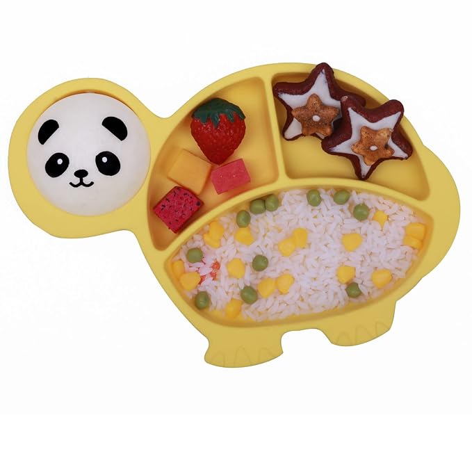 Baby plates with Suction, Silicone Suction Plates by NiCiNGU