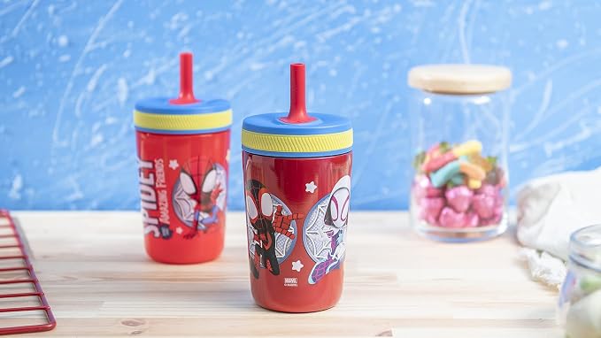 Zak Designs Spidey and His Amazing Friends Kelso Tumbler Set, Leak-Proof - Image 12