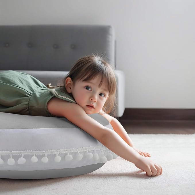 Large Floor Pillow Kids Round Floor Cushion Seating, 20 inches Big Circle Pillow - Image 6
