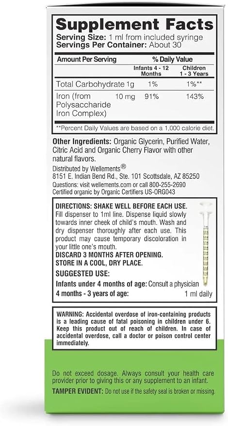 Wellements Organic Iron Drops for Newborn+ Babies - Image 8