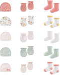 15 Pack Infant Hats Gloves Socks Unisex Baby Boy Girl Accessories Set Cotton by BABYSOLIS