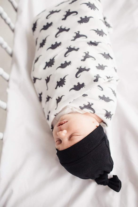Copper Pearl Baby Beanie Hat Top Knot Stretchy Sof Midnight - Image 8