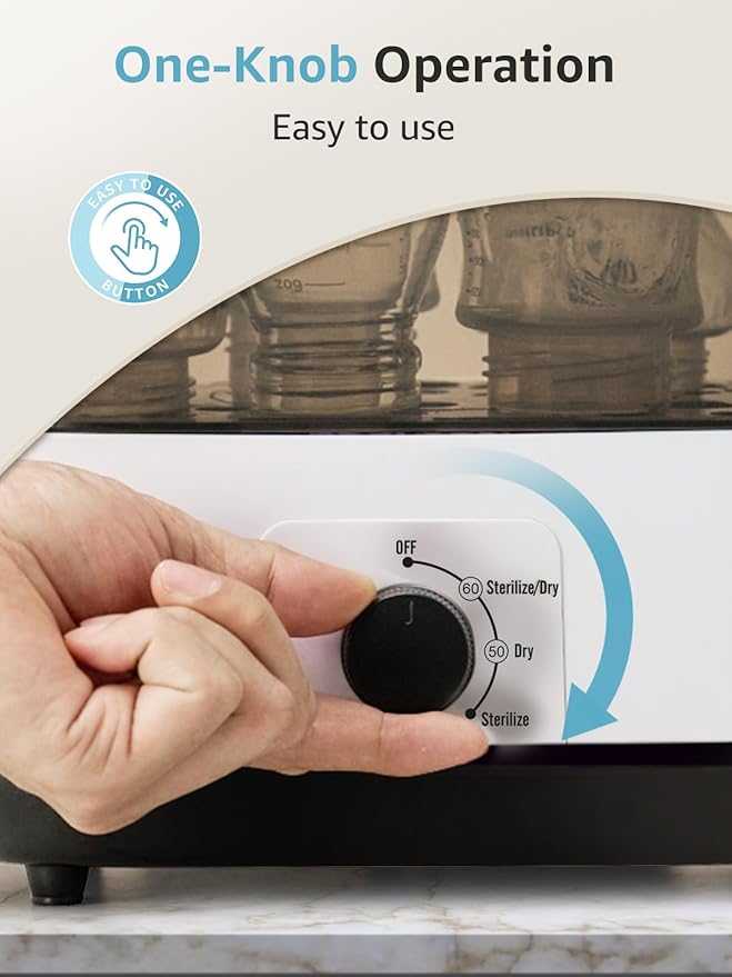 GROWNSY Adjustable 3 IN 1 Large Bottle Sterilizer and Dryer, Electric Steam - Image 4