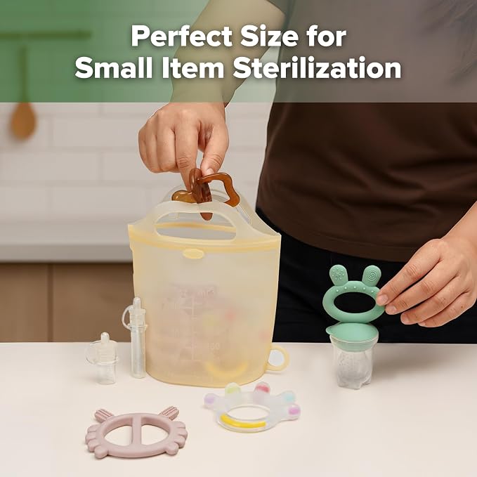 Haakaa Silicone Travel Microwave Steamer & Steriliser Bag, 30oz/900mlReusable - Image 3