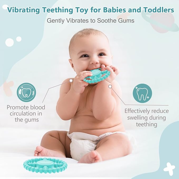 Vibrating Sensory Teething Toys, Baby Toys 6-18 Months, Autism Support & Oral - Image 4