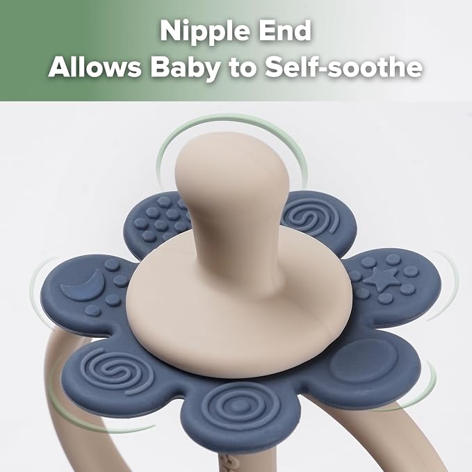 haakaa Silicone Teething Toy, Nipple-Shaped End - Image 4