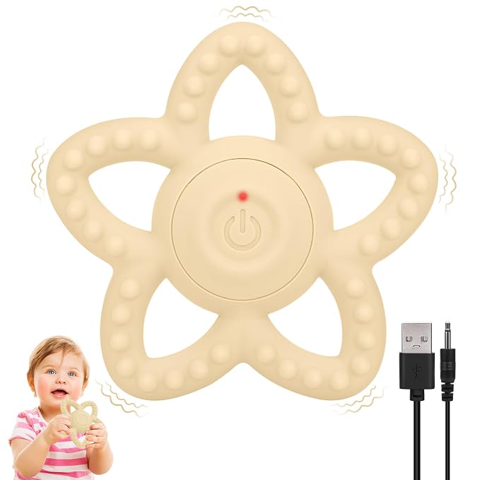 Vibrating Sensory Chew Toy, Teether Teething Toys by BOBOKA