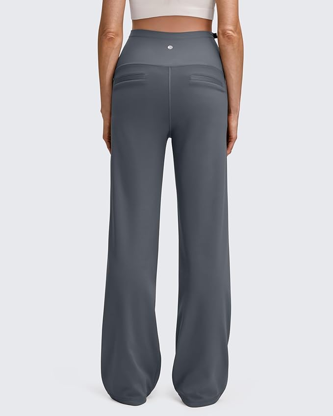 G4Free EverGoing Fleece Lined Maternity Wide Leg Pants Over The Belly Pregnancy - Image 5