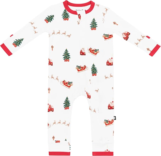 KYTE BABY Unisex Rayon Made From Bamboo Zippered Rompers 0-24 Months by KYTEBABY