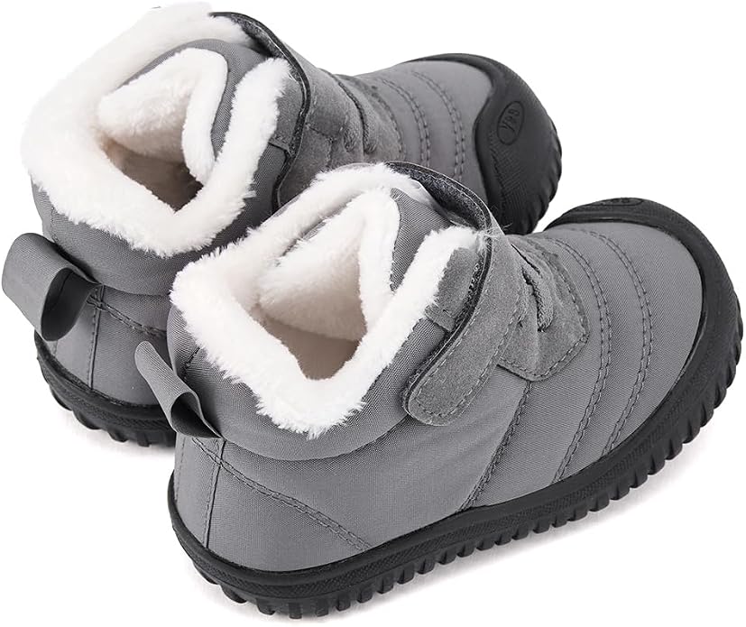 BMCiTYBM Toddler Baby Snow Boots Winter Shoes Boys Girls Cold Weather Baby Faux - Image 4