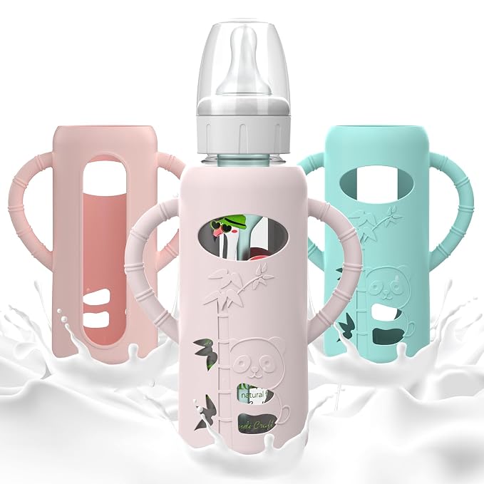 3 PCS Dr Brown Glass Bottles Silicone Sleeves, Compatible by Unknown