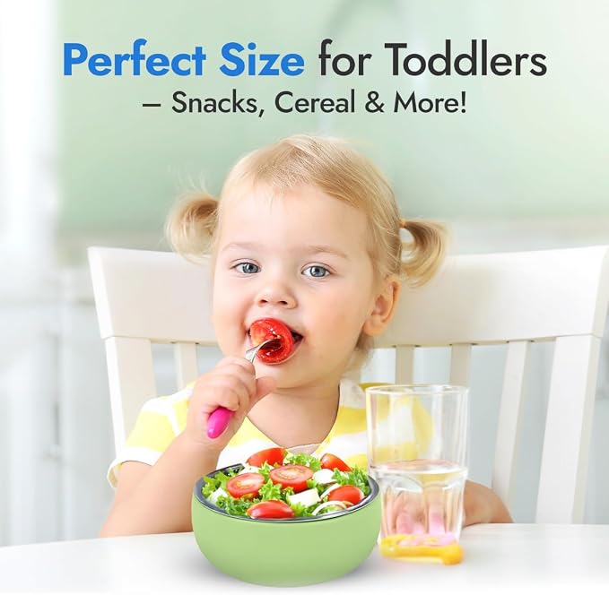4 Pack Stainless Steel Bowls for Kids - Image 2