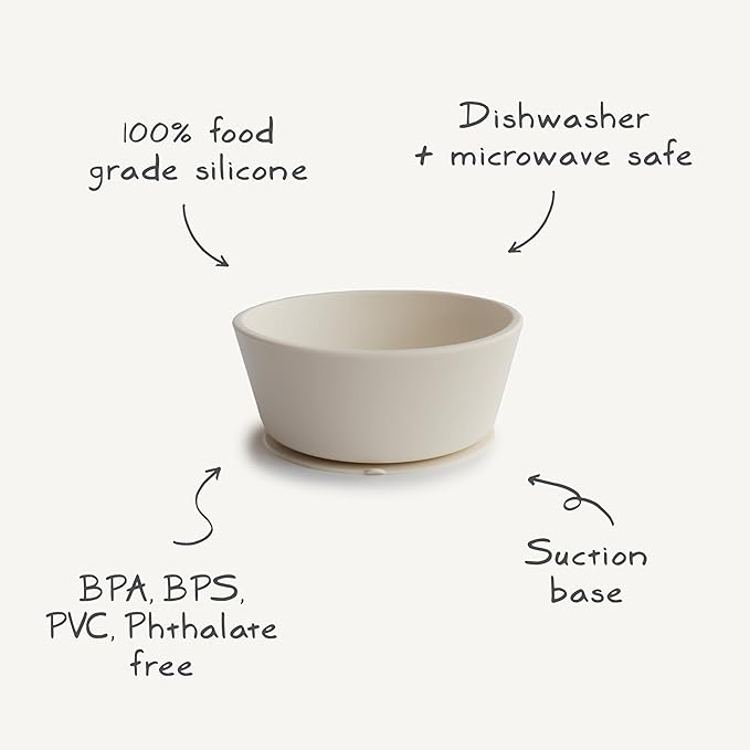 mushie Silicone Suction Bowl | BPA-Free Non-Slip Design - Image 8