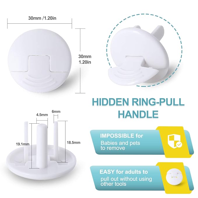 PRObebi Outlet Covers Baby Proofing 52 Pack, Plug Covers - Image 5