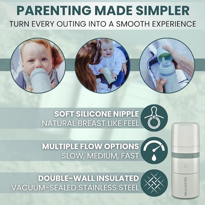 MILK & WATER All in One Baby Bottle & Baby Formula Dispenser On The Go - Image 9