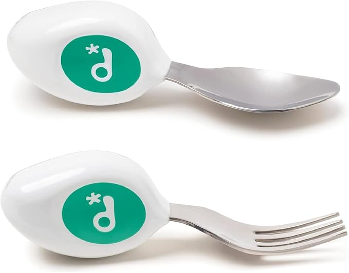 doddl Toddler Utensils, Ergonomic Fork and Spoon Set by doddl