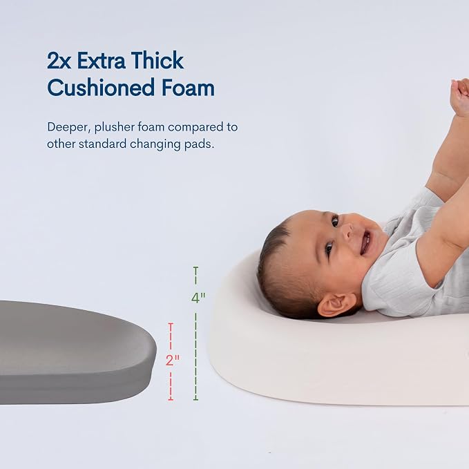 Upseat Baby Changing Pad, Non-Slip Grippy Design, Premium Cushioned Foam - Image 2