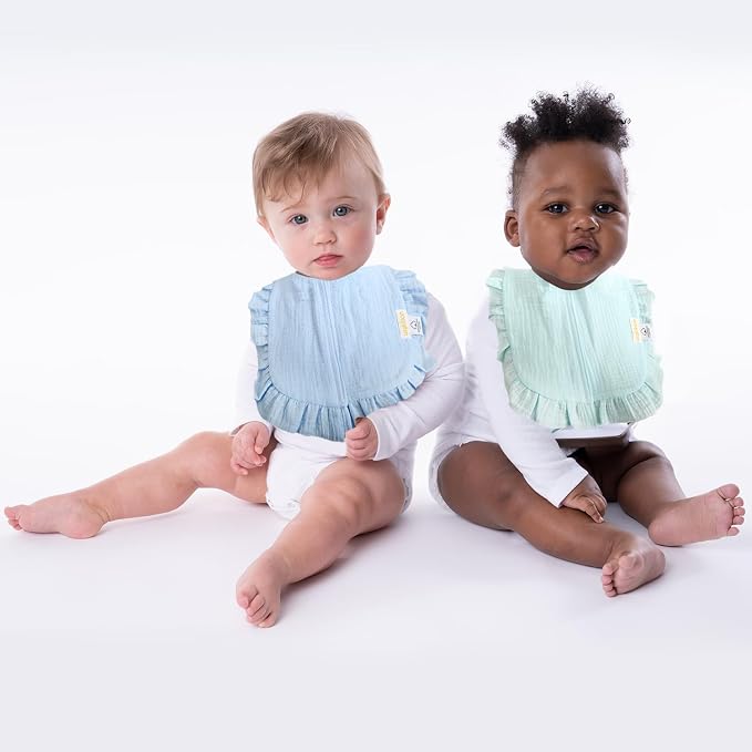 usakinon® 100% Organic Muslin Cotton Baby Bibs 2 Pack – Soft, Absorbent & Safe - Image 8