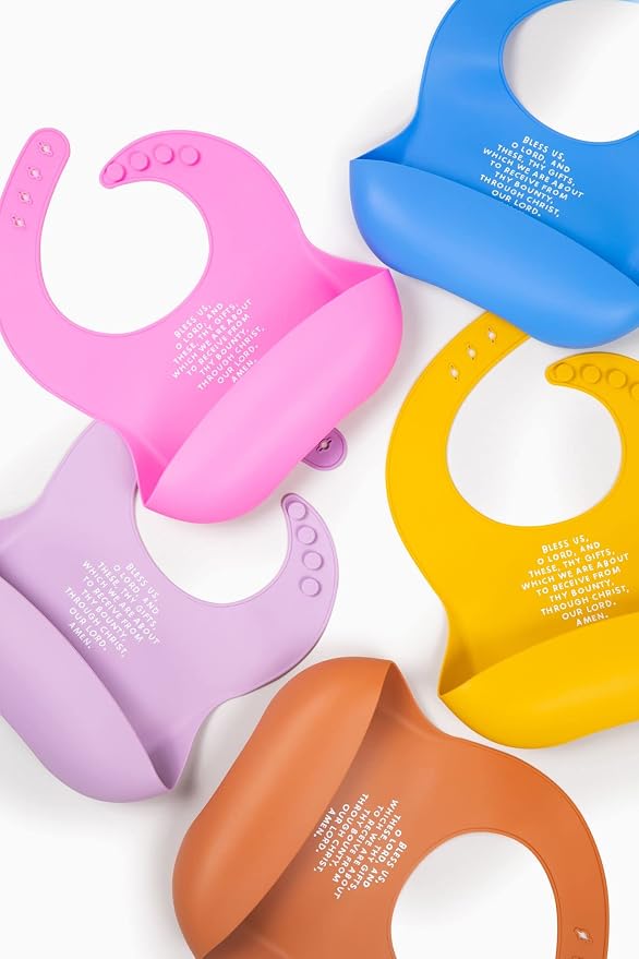 Be A Heart Silicone Baby Bibs, Adjustable Waterproof Bibs, Meal Blessing Bibs - Image 2