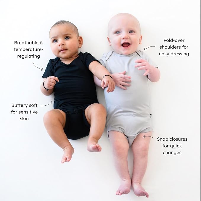 KYTE BABY Unisex Bodysuits, 97% Rayon made from Bamboo, 3% Spandex - Image 2