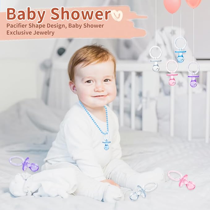 72 Pcs Baby Shower Pacifiers, 2.75’’ Plastic Pacifiers - Image 6